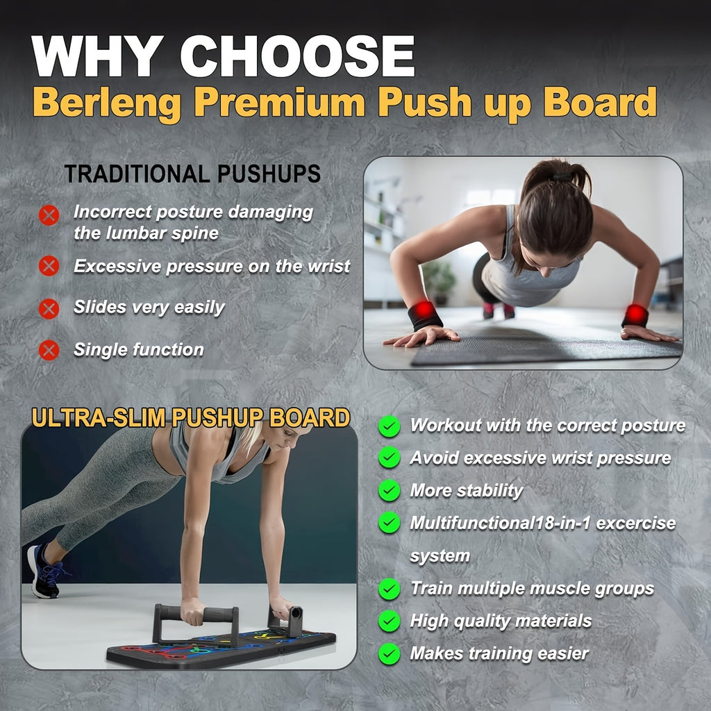 Solid Push Up Board Home Workout Equipment Multi-Functional Pushup Stand