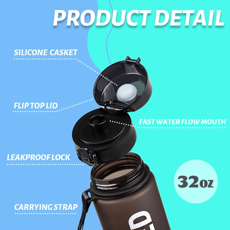 Water Bottle 32oz Leak Proof