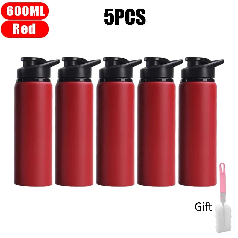 Large 600ml Stainless Steel Sports Bottle Leak Proof Design