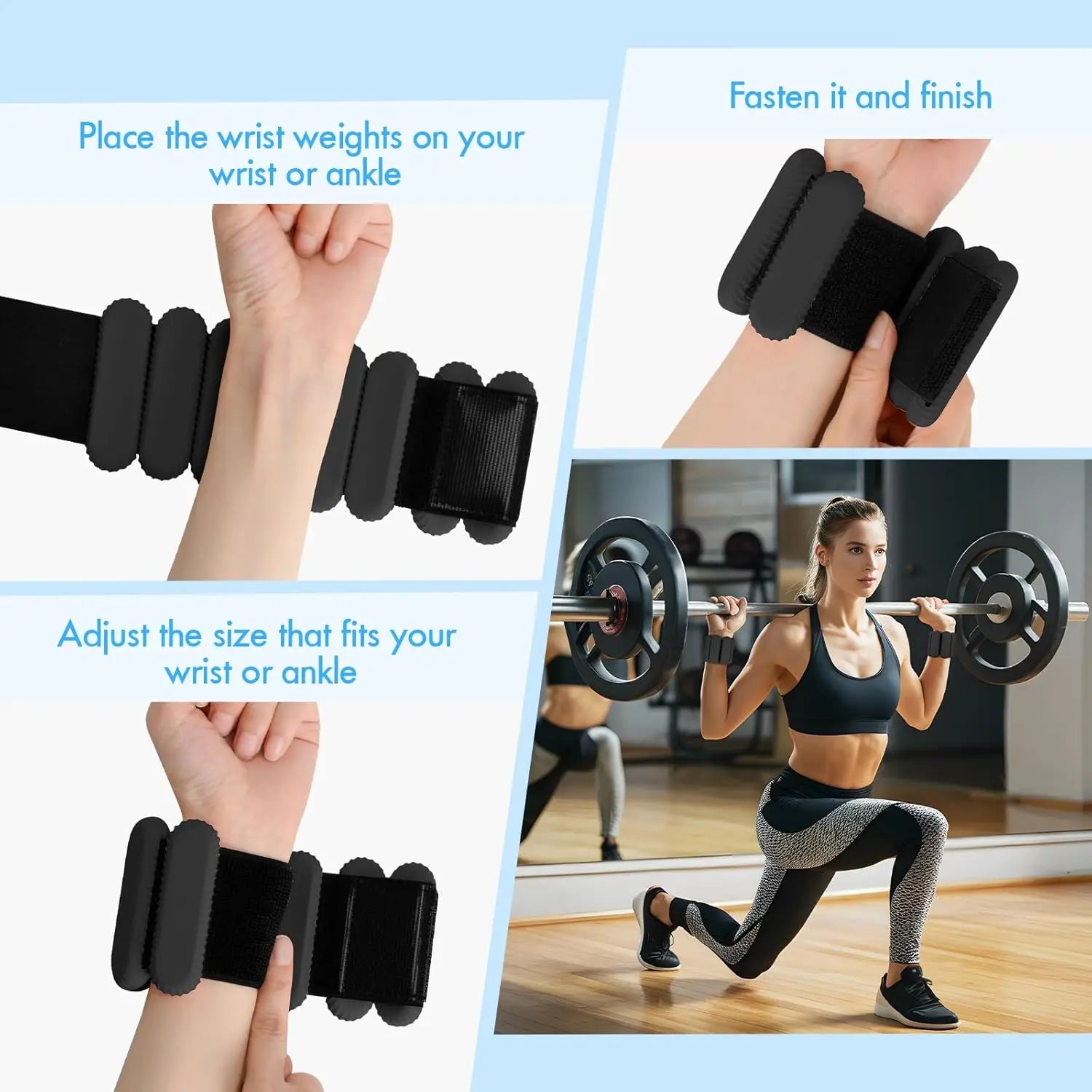 Wrist Weights Set of 2, Adjustable Silicone Workout Weights Various Styles