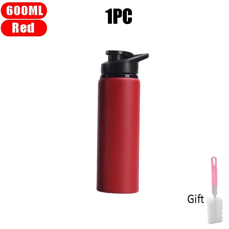 Large 600ml Stainless Steel Sports Bottle Leak Proof Design