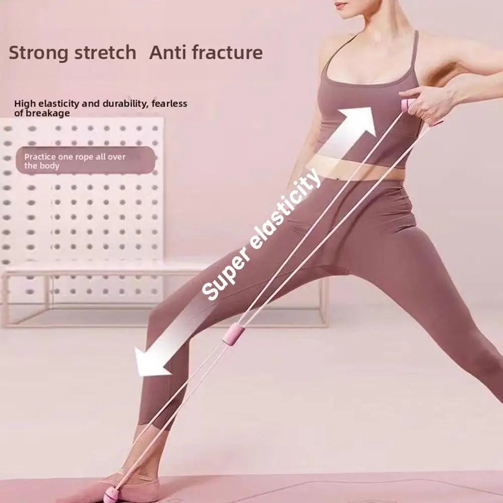 8-Shaped Stretcher Chest Expander Yoga Resistance Bands Stretching Band For Back Shaping Foldable Protable Home Fitness