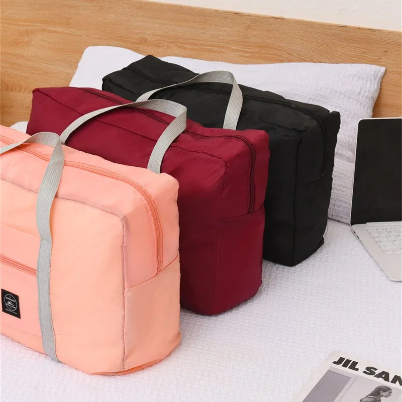 Waterproof Nylon Travel Bags Women Men Large Capacity Folding Duffle Bag Organizer Packing Cubes Luggage Girl Weekend Bag