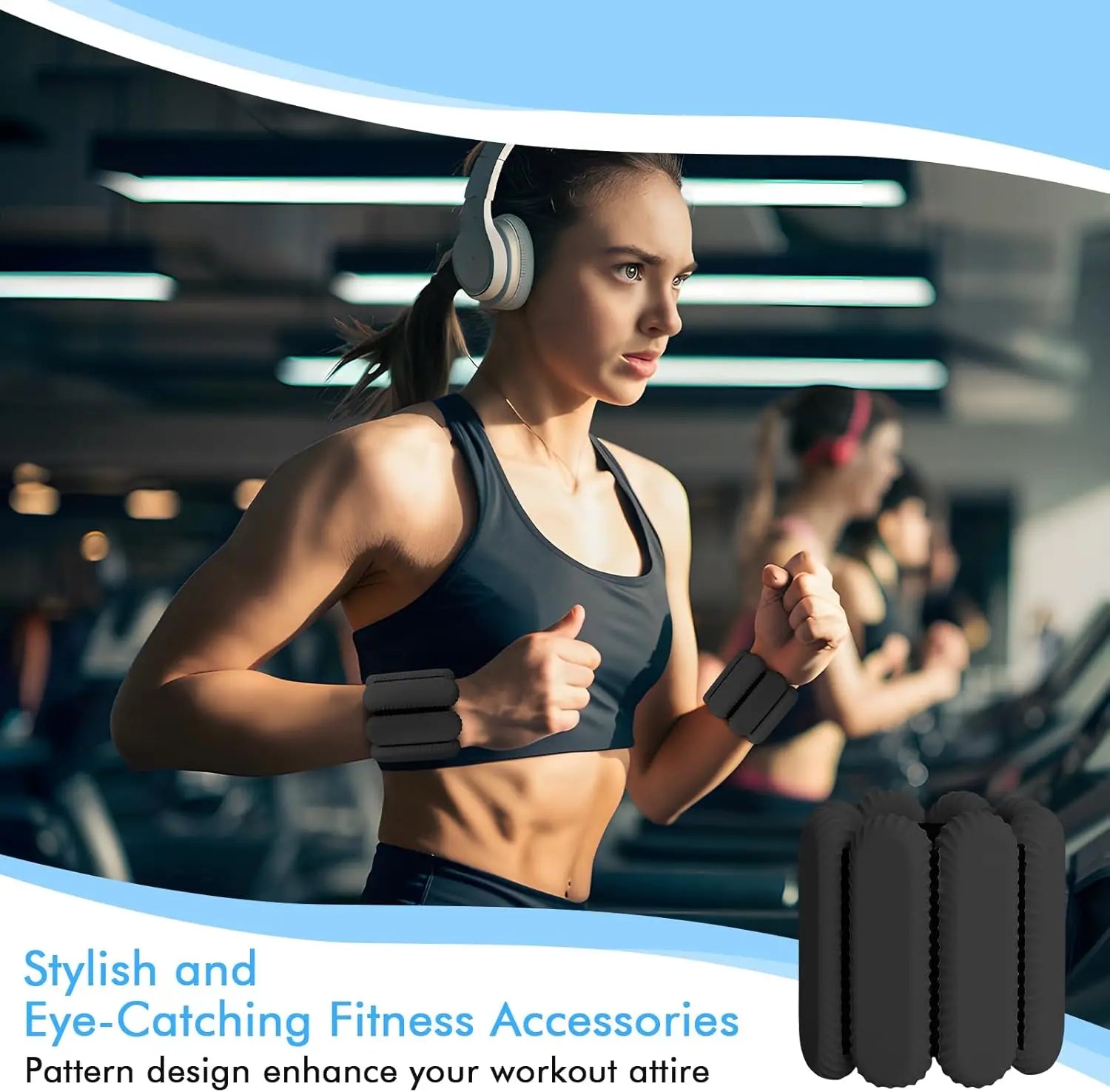 Wrist Weights Set of 2, Adjustable Silicone Workout Weights Various Styles