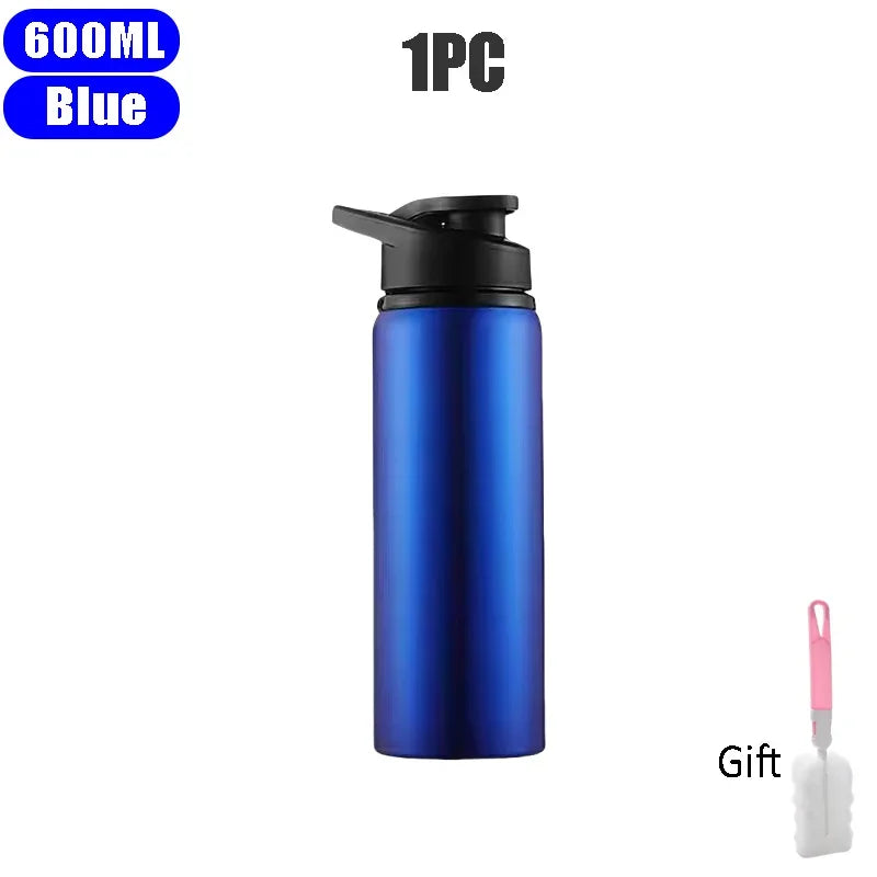 Large 600ml Stainless Steel Sports Bottle Leak Proof Design