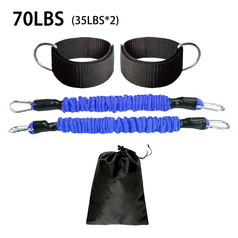 1 PC Leg Strength Trainer Fastener Fitness Foot Ring Foot Buckle Ankle Strap Stretch Resistance Band Pull Cord Accessories