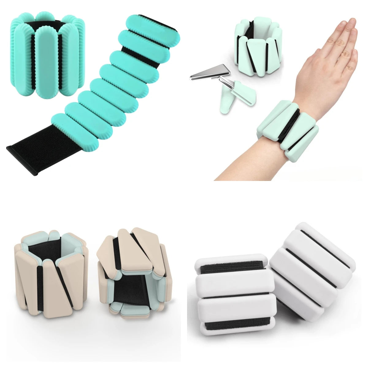 Wrist Weights Set of 2, Adjustable Silicone Workout Weights Various Styles