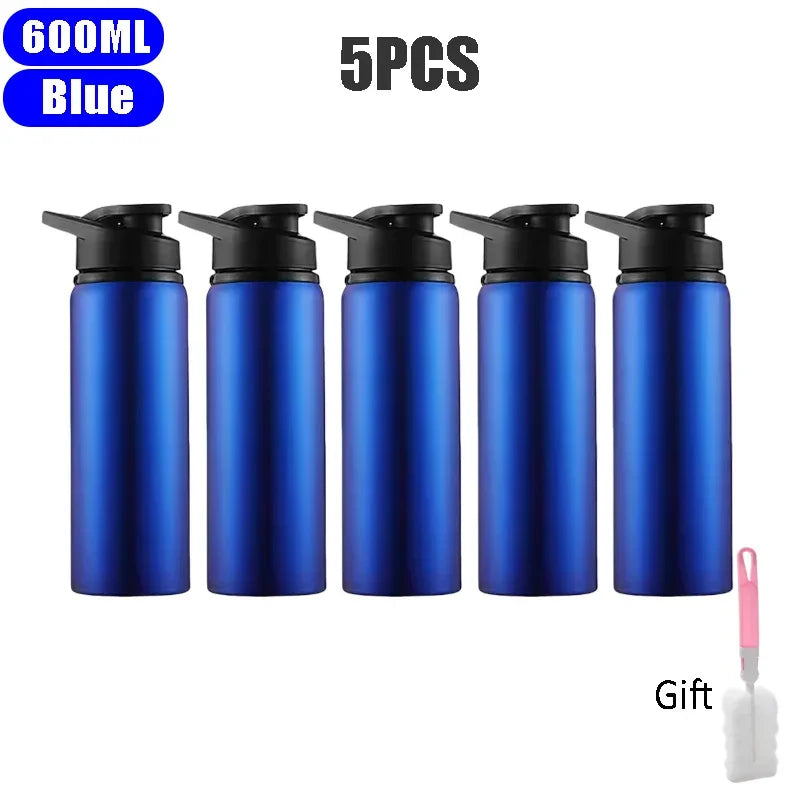 Large 600ml Stainless Steel Sports Bottle Leak Proof Design