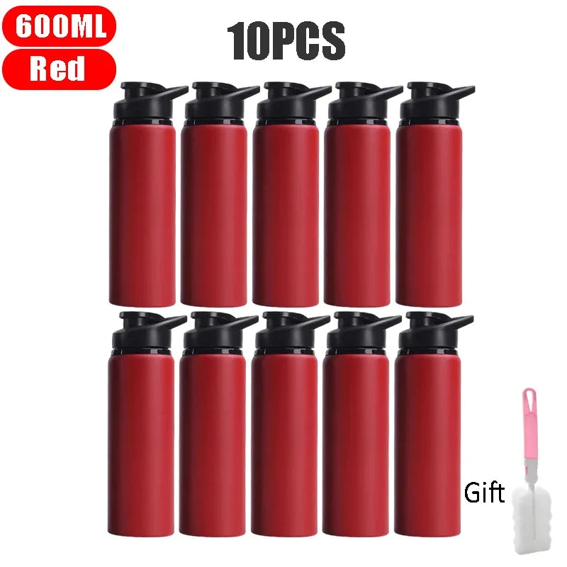 Large 600ml Stainless Steel Sports Bottle Leak Proof Design