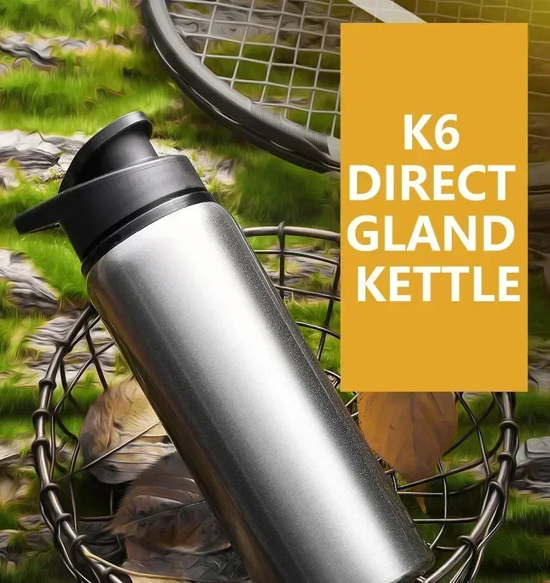 Large 600ml Stainless Steel Sports Bottle Leak Proof Design