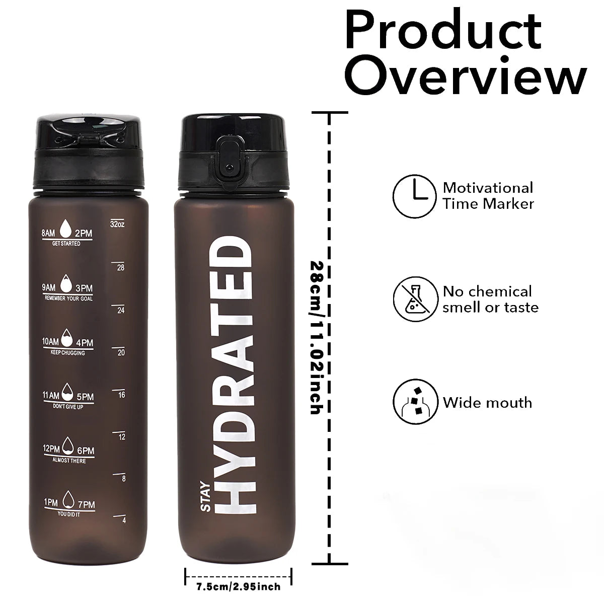 Water Bottle 32oz Leak Proof